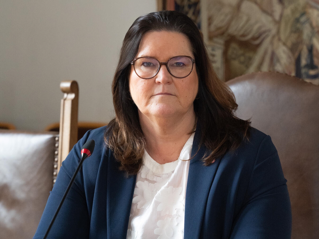 "Bürgermeisterin Claudia Lindlahr gibt Statement zur Gelderland Frischwaren Schließung in Emmerich, Foto: Stadt Emmerich"