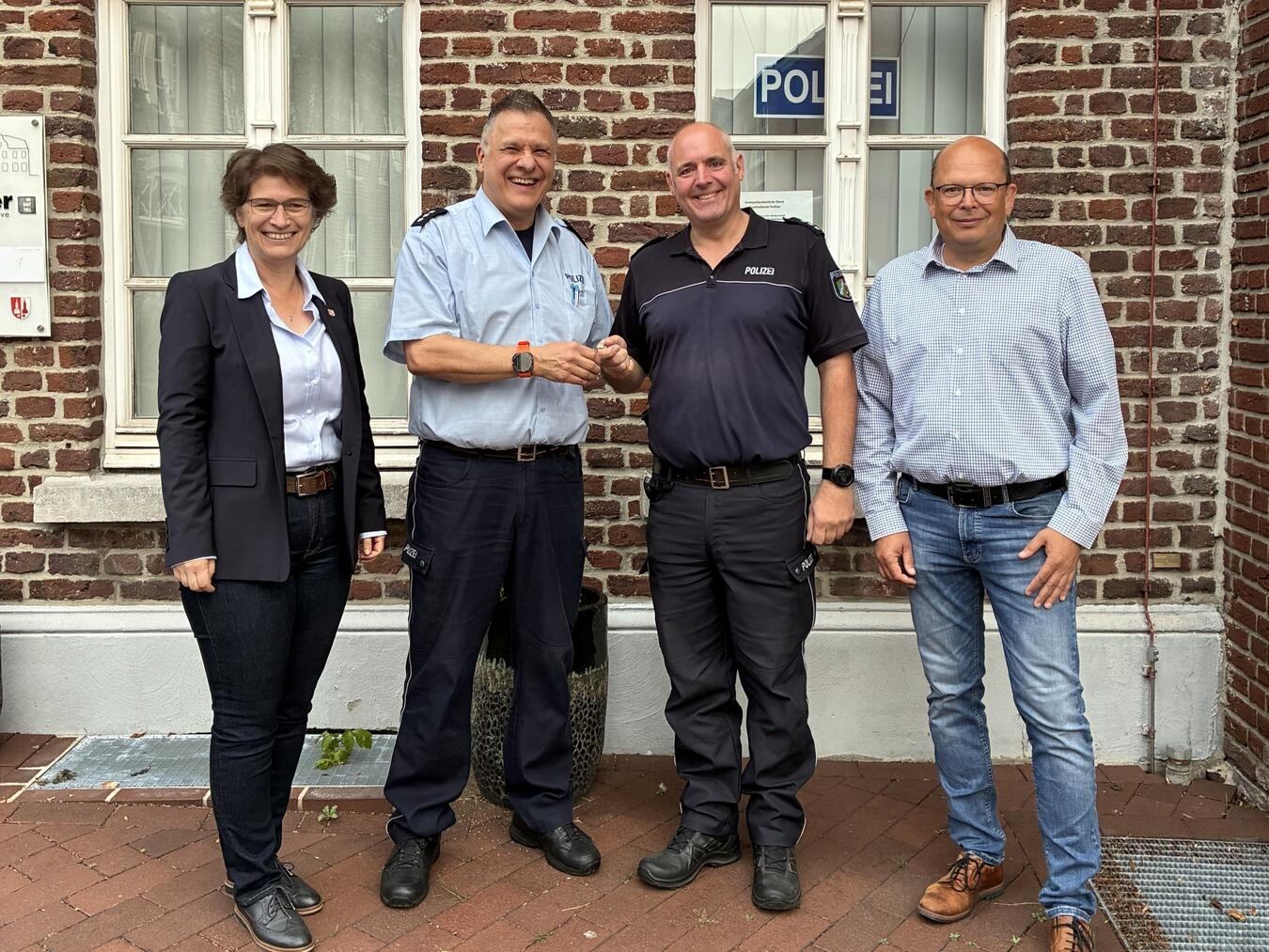 "Bürgermeisterin Itgenshorst mit Ordnungsamtsleiter und Kollegen bei Gemeinde Kerken Treffen"