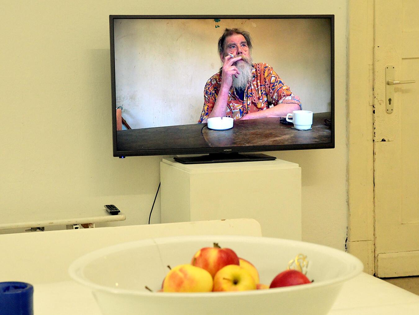 Von Kunst und Trost Carla Gottwein, Video 2024: Claus auf Gut Trostendahl. NN-Foto: Rüdiger Dehnen