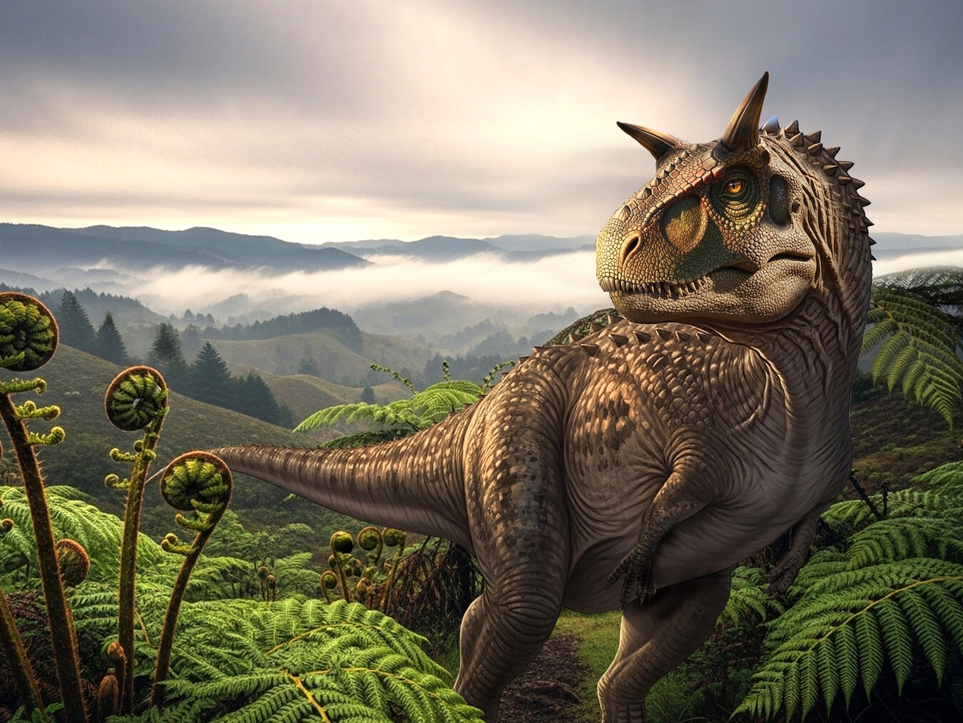 Urzeitgiganten erobern den Burgers‘ Zoo in Arnheim Carnotaurus wurde erst 1984 auf einer Expedition entdeckt.