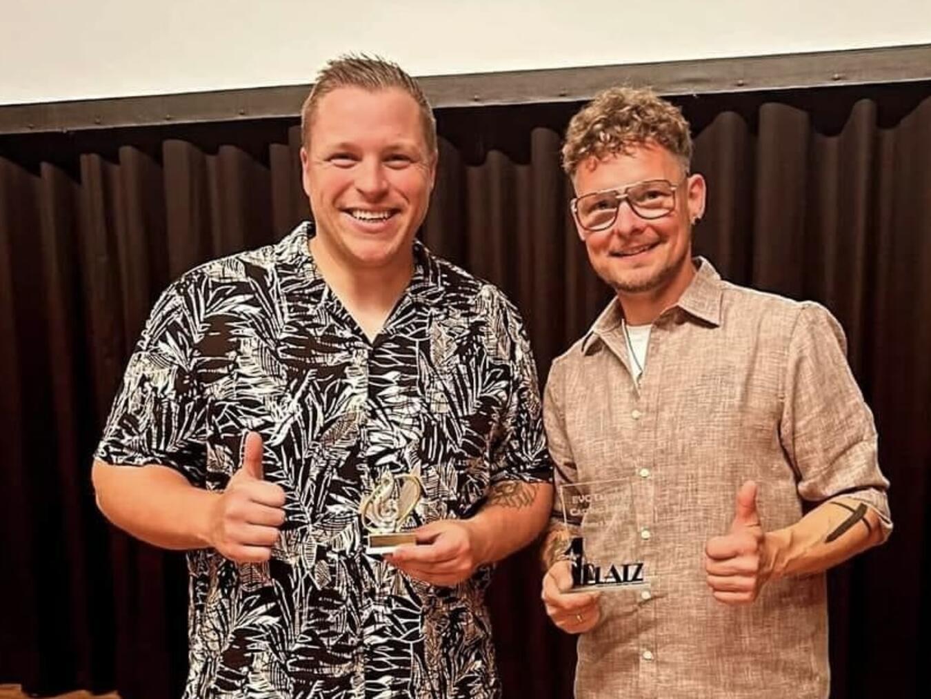 Carsten Brosius und Steffen Mölich Derksen waren die Sieger der Casting Show 2024 in den Kategorien „Newcomer“ und „Allstars“. In diesem Jahr sitzen sie in der Jury. Foto: EVC