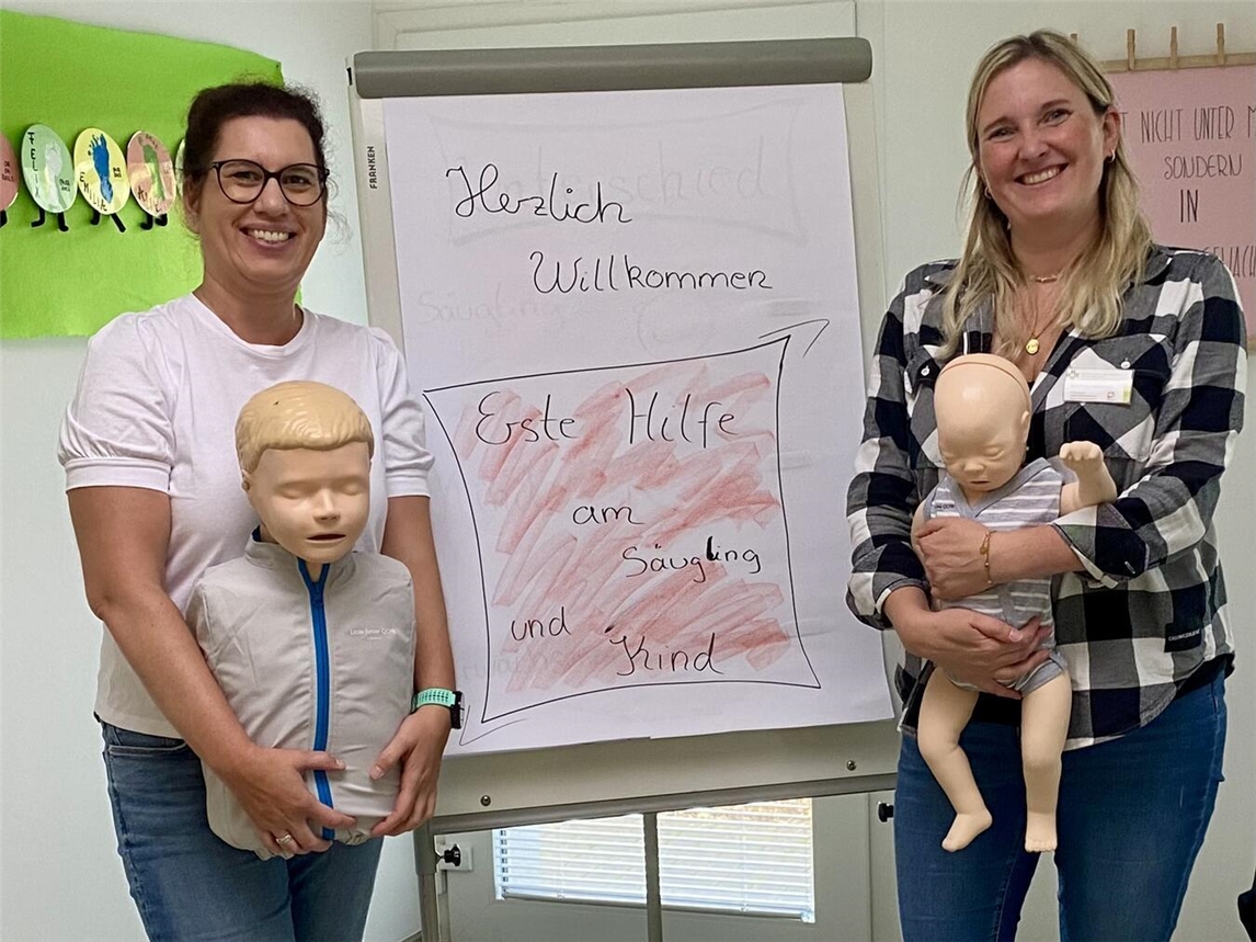 Christina Pellen (l.) vom Sozialdienst katholischer Frauen und Karin Esser-Komescher vom Bunten Kreis Kleverland. Foto: SkF