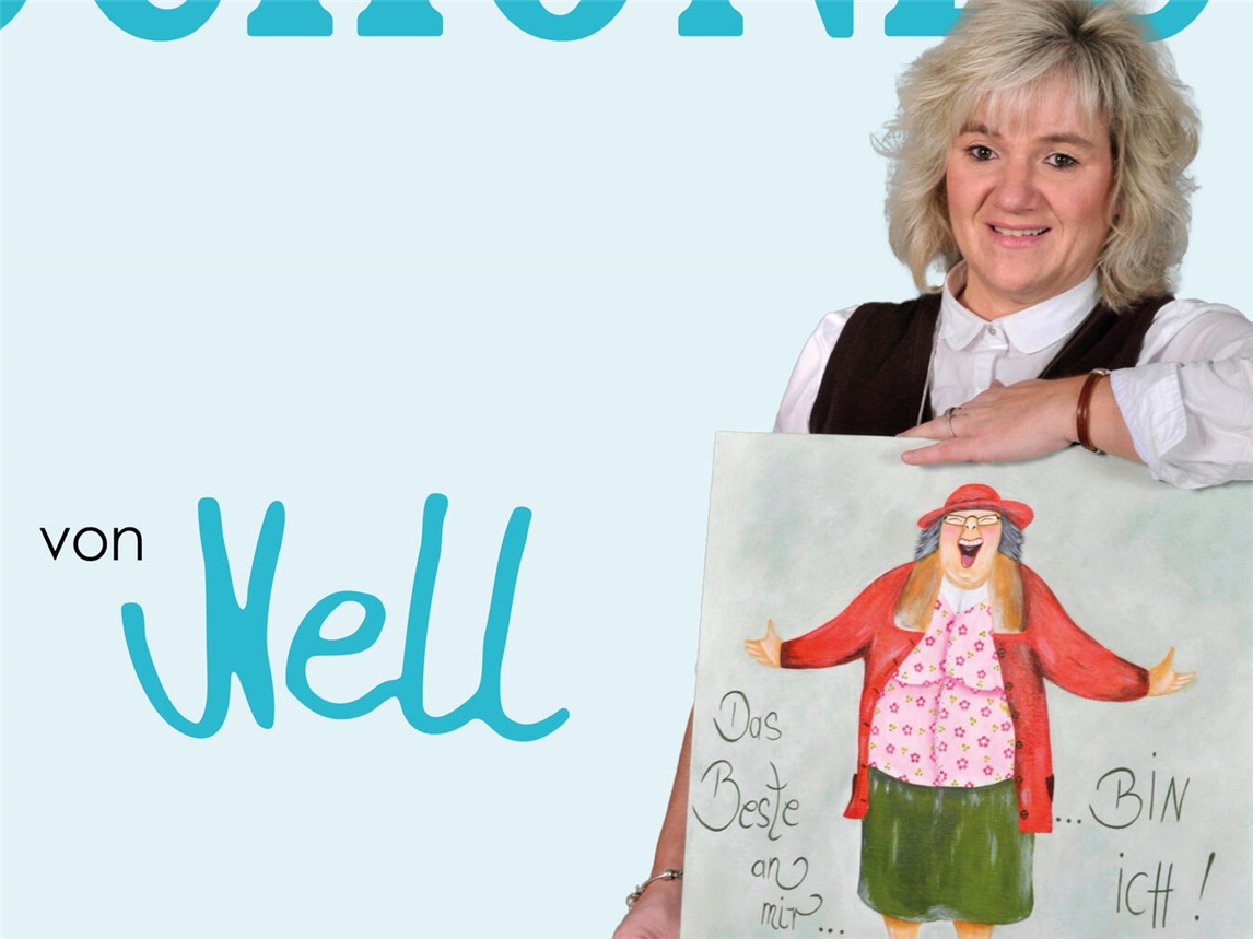 Cornelia Elbers zeigt ihre Gute-Laune-Bilder in Issum.Foto: privat