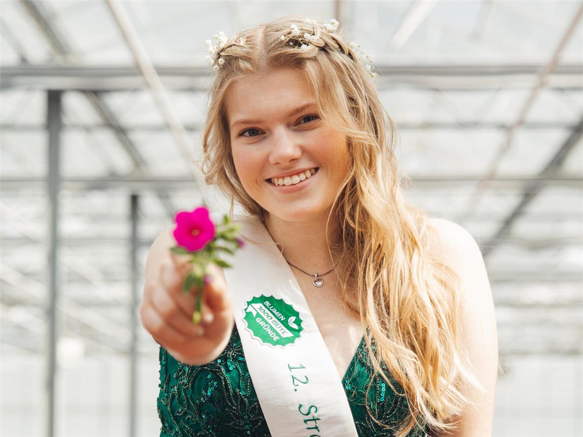 Das 12. Straelener Blumenmädchen Tanja Nellessen. Foto: Stadt Straelen