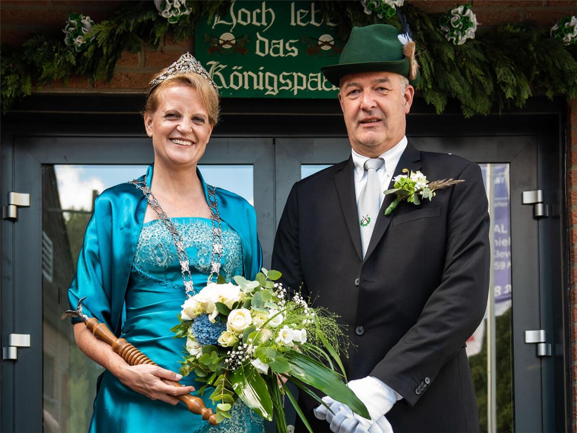 Das amtierende Königspaar Sandra die I. und Marc der I. van der Zweep. Foto: Thomas Tabery/ASG