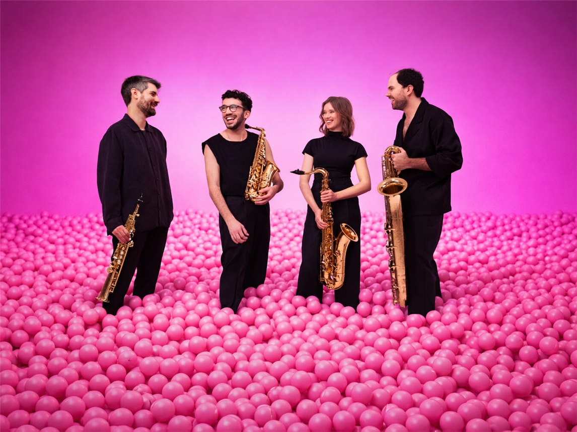 "Arcis Saxophon Quartett Konzertankündigung in Kleve, Foto von arcisvisuals"