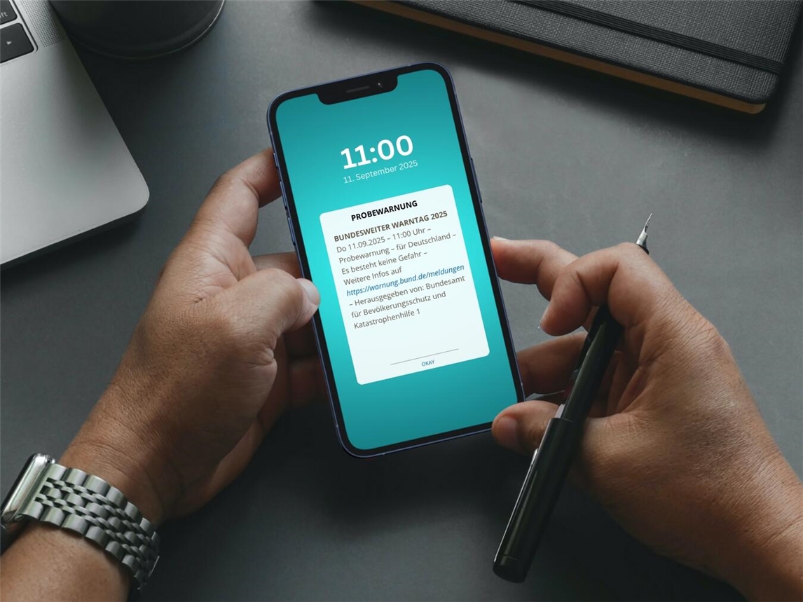 Das Bundesamt für Bevölkerungsschutz und Katastrophenhilfe setzt auch den „Handy-Alarm“ ein. Foto: Bundesamt für Bevölkerungsschutz und Katastrophenhilfe
