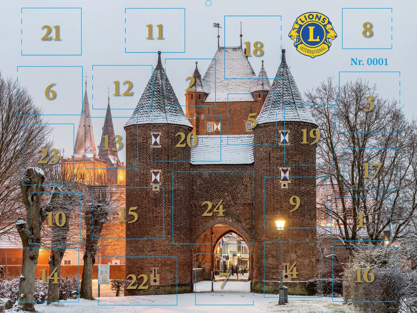 Das Deckblatt des diesjährigen Adventskalenders. Foto: Lions Club Xanten
