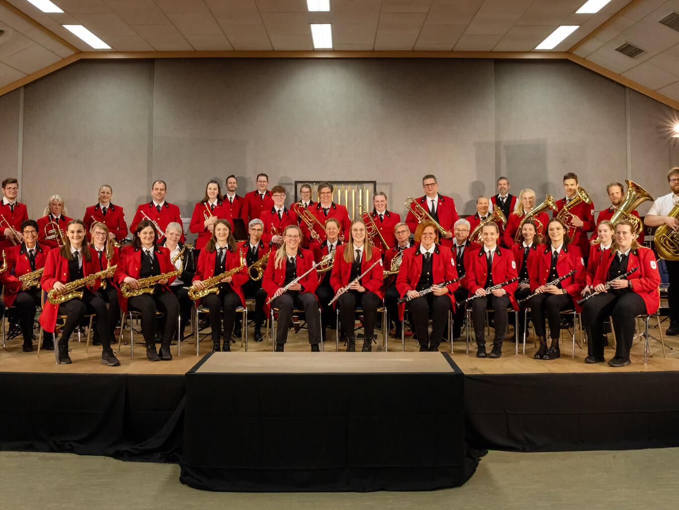 Das Dünenorchester Wissel besteht heute aus etwa 30 aktiven Musikern. Foto: Jutta Voetmann-Schluess