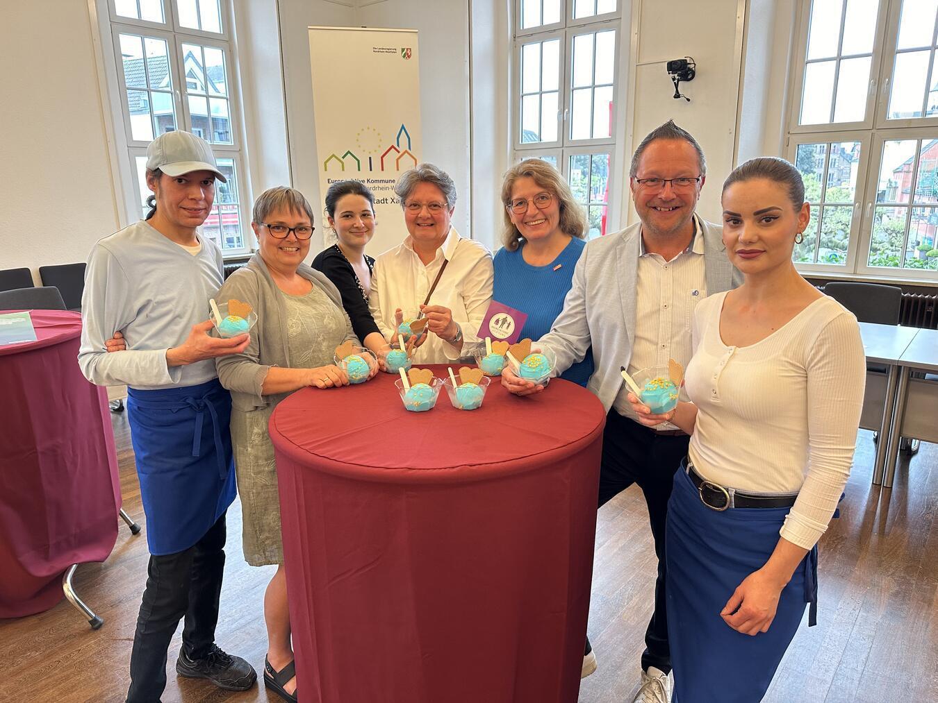 Das „Europaeis“ soll am Sonntag auch den Xantenern schmecken – die Organisatoren haben schon es einmal getestet. NN-Foto: SP