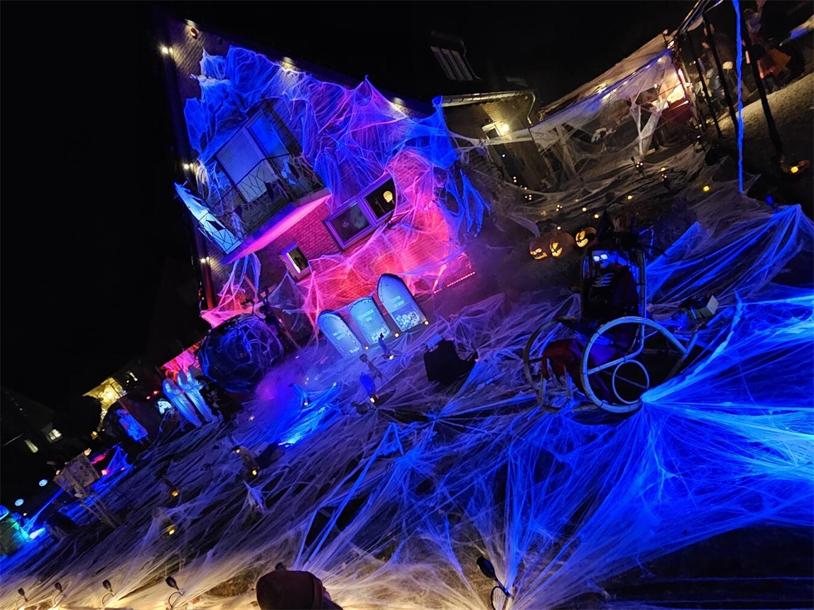 Das Halloween-Haus von Tobias Leufkens im vergangenen Jahr. Foto: Tobias Leufkens