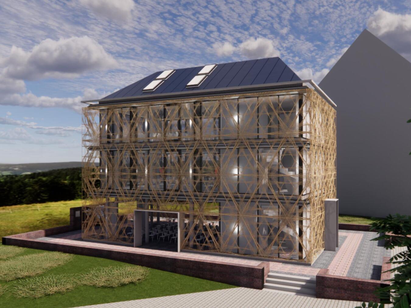 Blick zurück – Blick nach vorn Das Haus des Erinnerns und Gedenkens – eine Visualisierung. Grafik: Architekturbüro Hülsmann Thieme Minor
