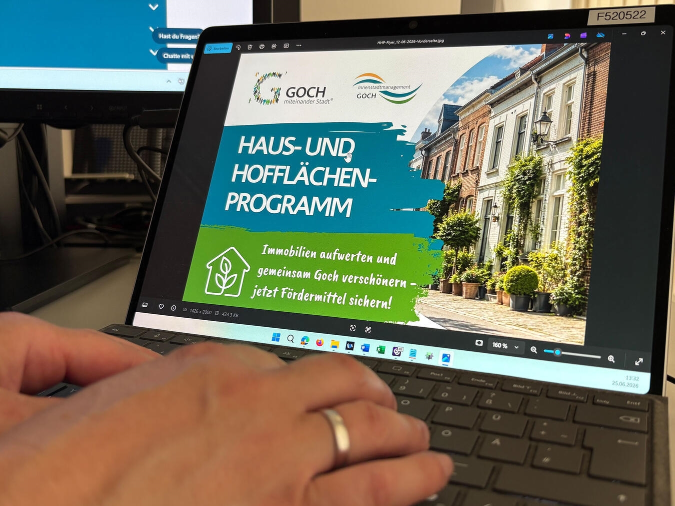 "Stadt Goch Haus- und Höfflächenprogramm, Foto von Torsten Matenaers, städtische Bauprojekte"