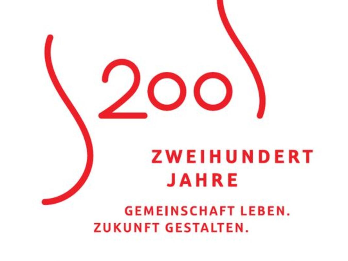 Das Jubiläumslogo der Sparkasse Rhein-Maas. Logo: Sparkasse