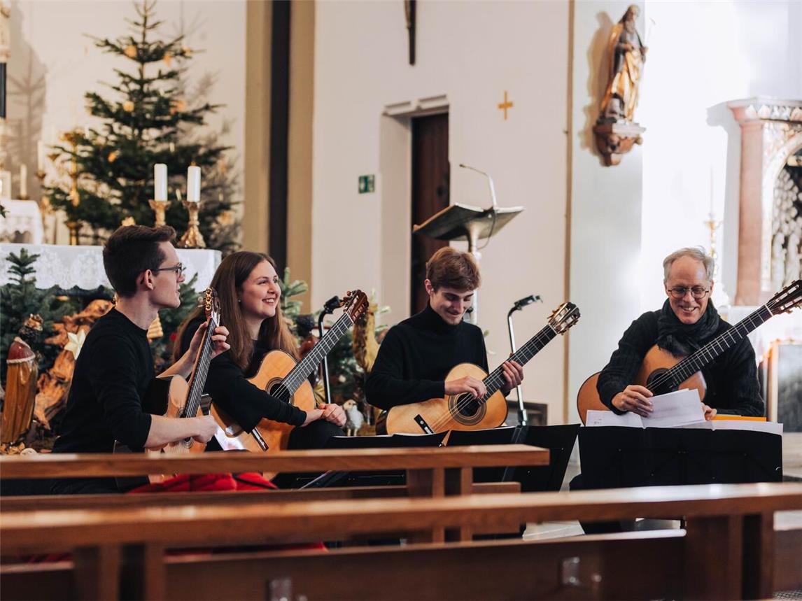 Das Kevelaerer Gitarrenquartett gibt am 17. November ein Konzert in Straelen.Foto: privat