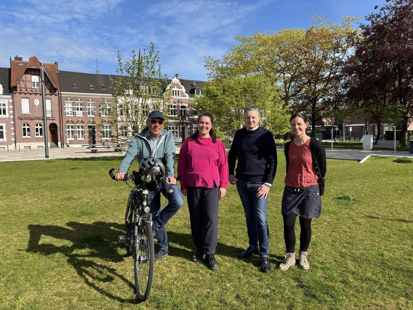 "Das Klima-Team der Stadt Kevelaer: Heinz-Theo Angenvoort, Chantal Fouquet, Sebastién Belleil, Maike Böhm."