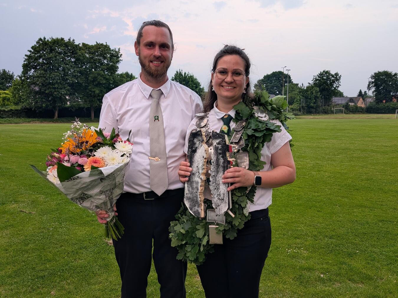 Katrin Heilen ist neue Schützenkönigin in Reichswalde Das Königspaar: Katrin Heilen und Patrick Jurgahn. Foto: St. Hubertus Schützenbruderschaft