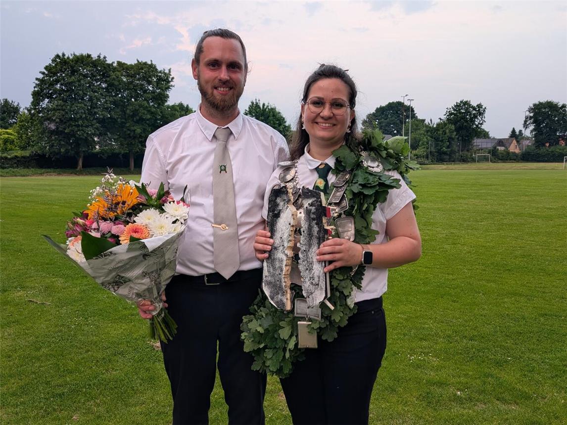 Das Königspaar: Katrin Heilen und Patrick Jurgahn. Foto: St. Hubertus Schützenbruderschaft