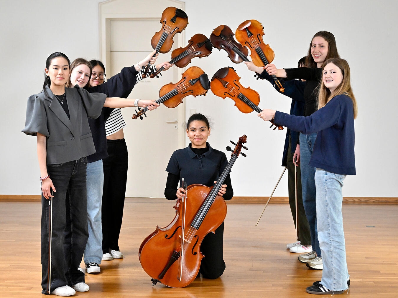 Das Kursangebot für die jungen Streicher umfasst Einzellektionen für Violine, Viola und Violoncello sowie Kammermusik und Orchesterarbeit. Foto: Thomas Momsen