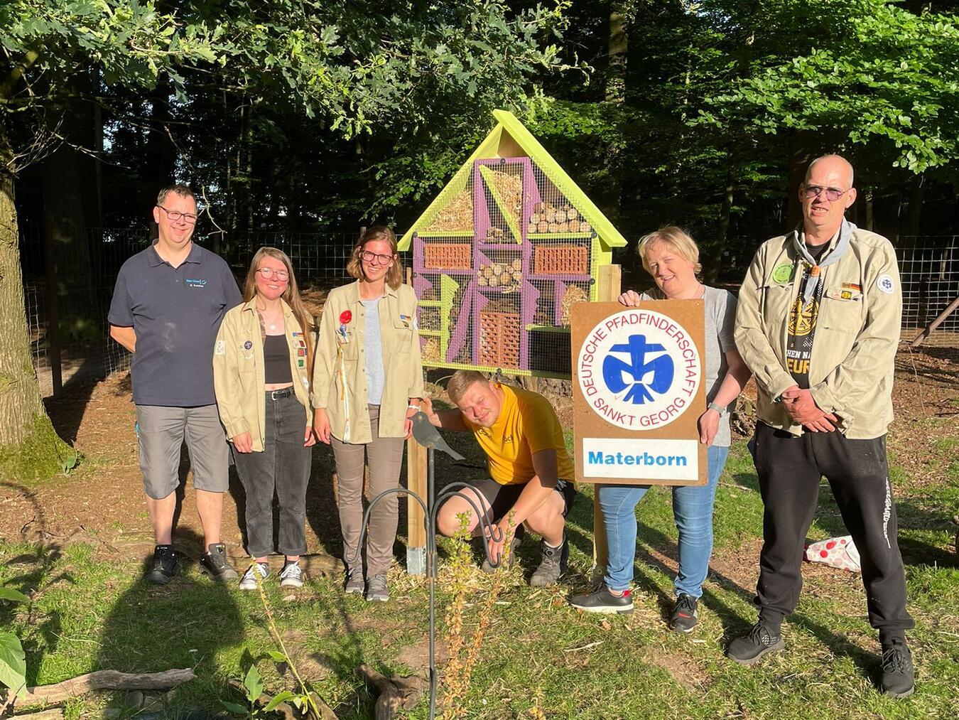 Das neue Inseltenhotel der Materborner Pfadfinder im Wildgehege Reichswald. Foto: privat