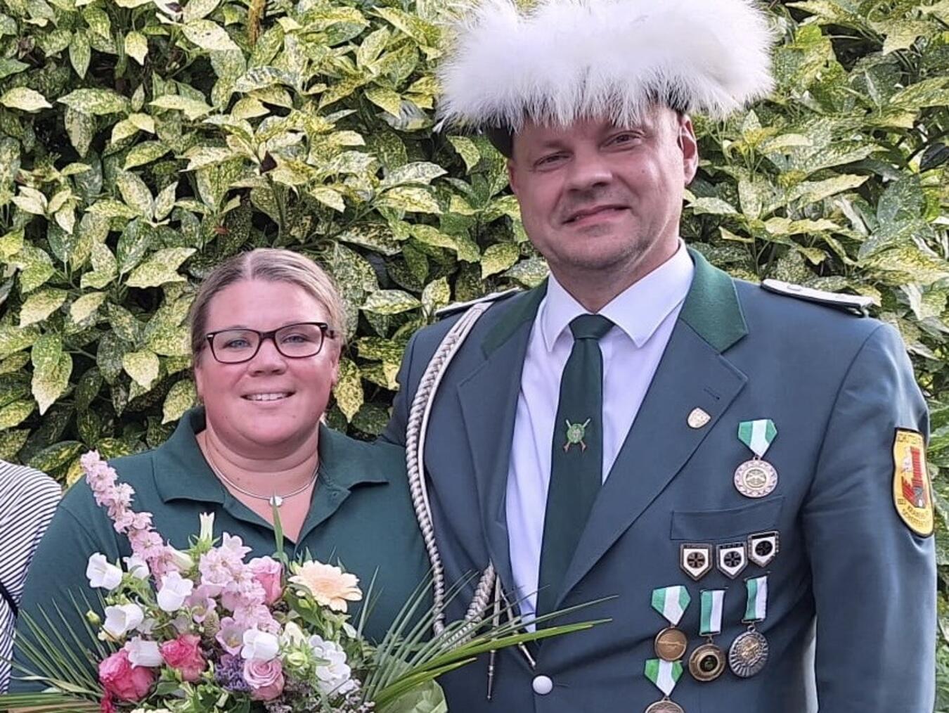 Das neue Königspaar der Kranenburger Schützen: Michael und Angela Verweyen.Foto: privat