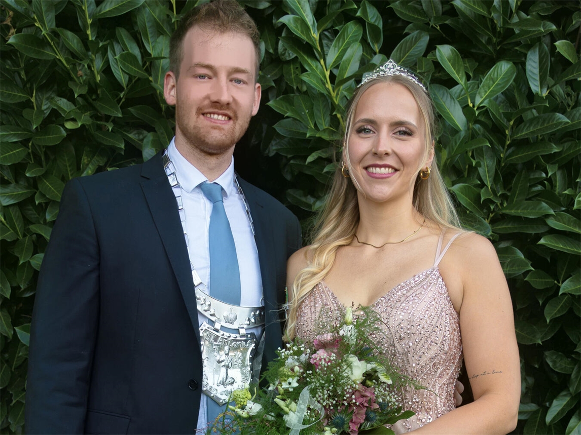 "Königspaar Thilo I. Vos und Jana Ricken von der St. Antonius-Schützengilde"