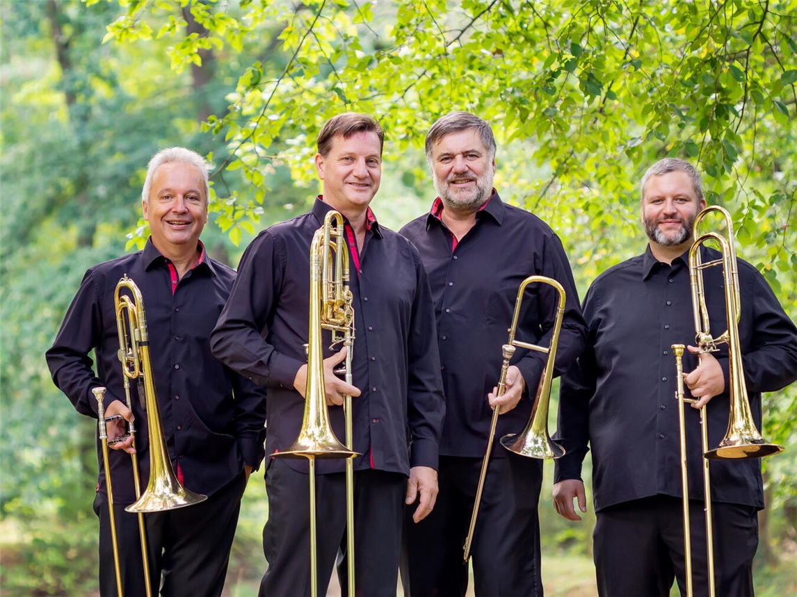 Das Posaunenquartett Opus 4 kommt für ein Gastspiel nach Geldern. Foto: Opus 4