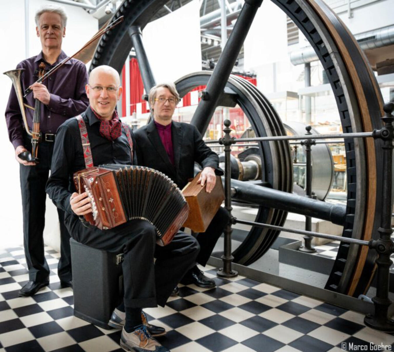 Quartett Tango de Cologne beim September-Tanzabend, Musiker in Aktion.