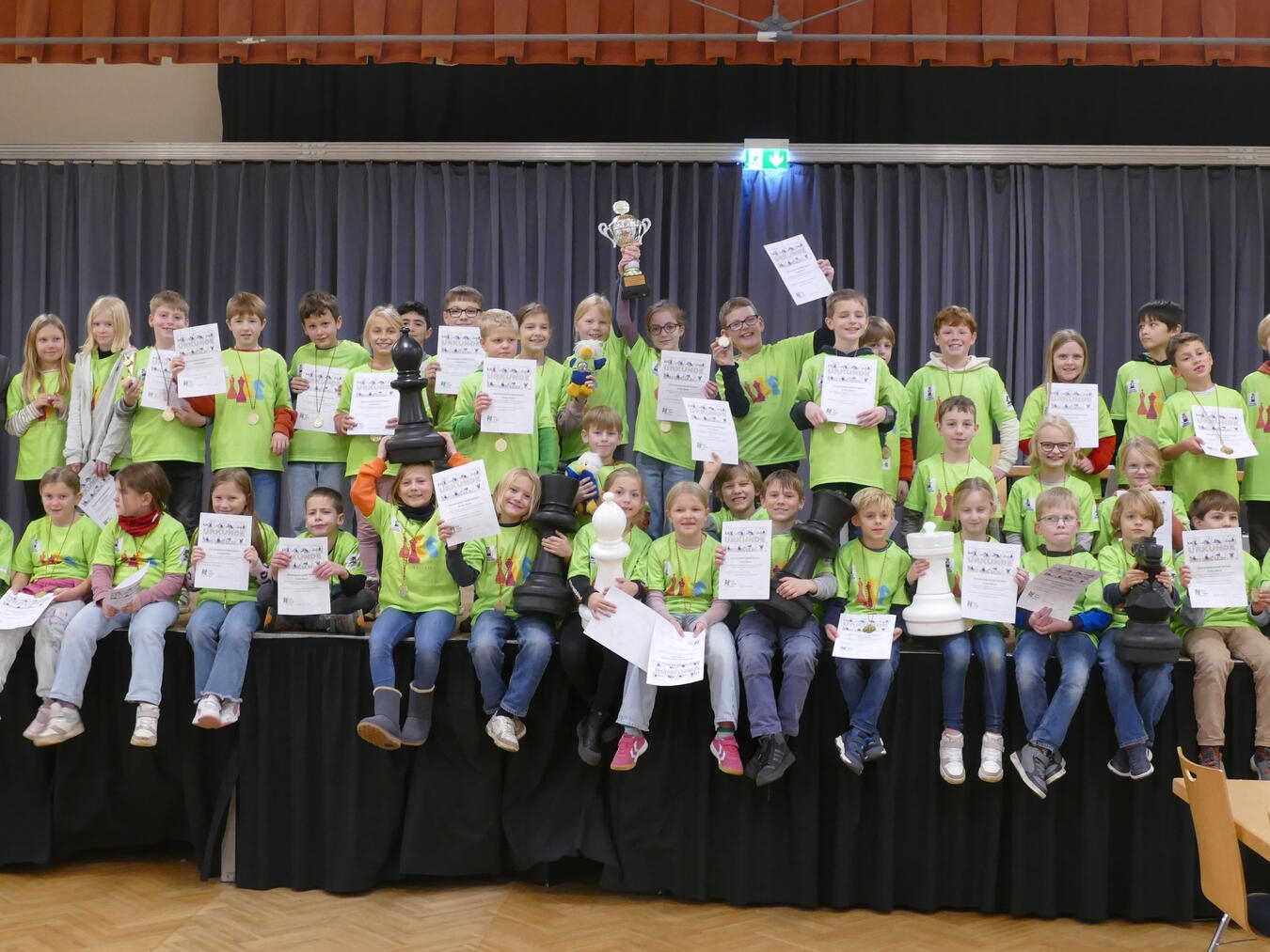 Das Schulschachteam der Brüder-Grimm-Schule. Foto Wolfgang Buhren