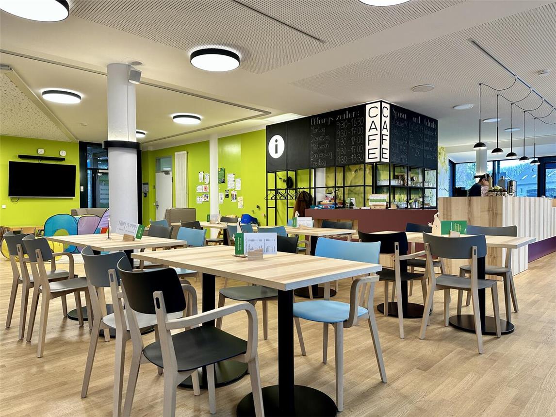 Das SOS-Kinderdorf Niederrhein nimmt mit dem neu gestalteten Familiencafé am „Tag der Architektur“ teil. Foto: SOS-Kinderdorf Niederrhein/Katrin Wißen