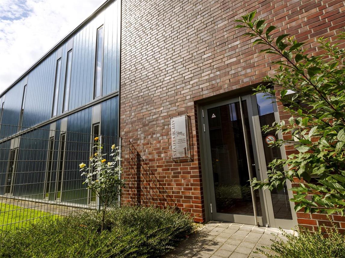 Das Stadtarchiv in Rees am Hermann-Terlinden-Weg 1. Foto: Stadt Rees
