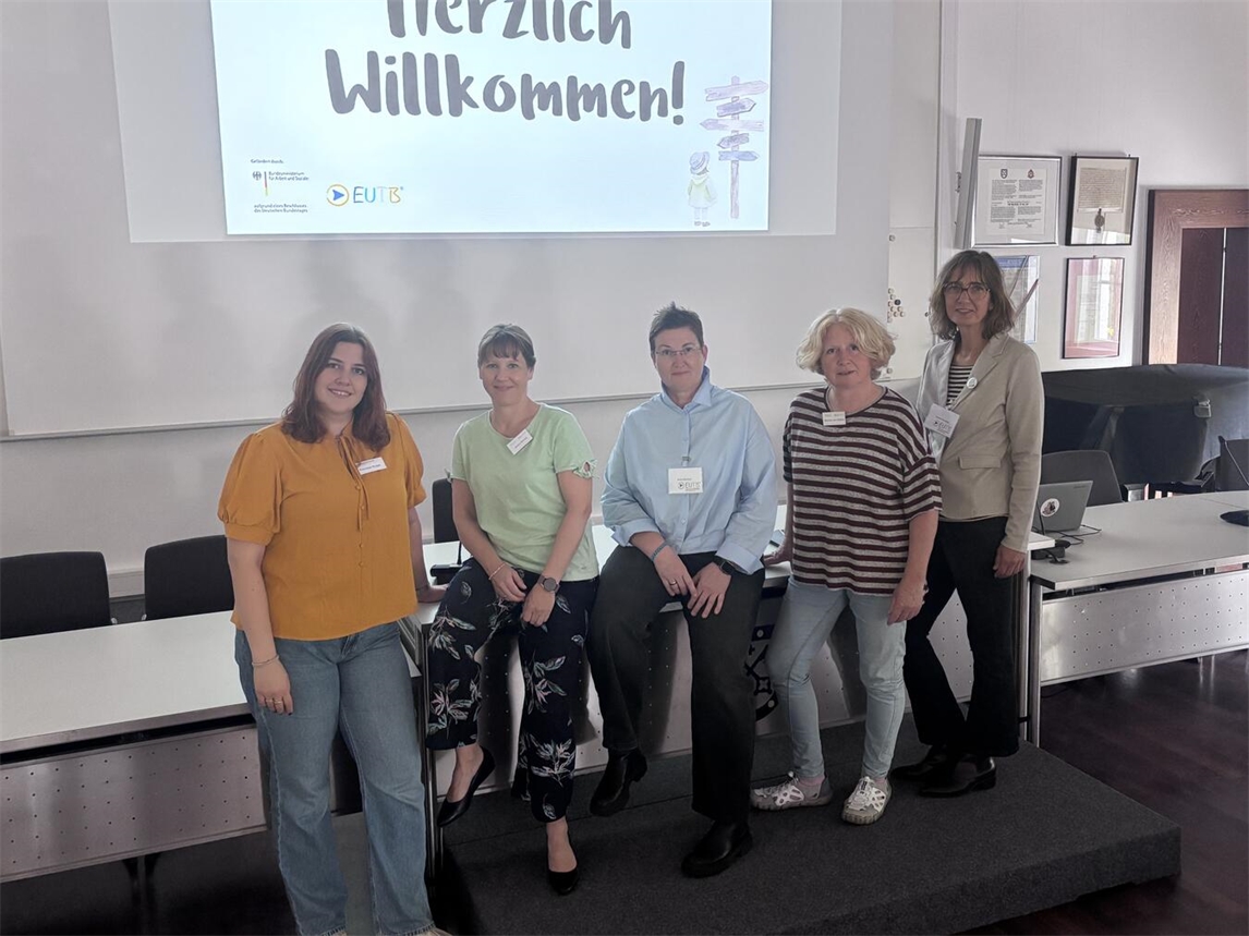 Das Team der EUTB: Franziska Rütjes, Ulrike Heiting, Anke Mardorf, Monika van Bebber und Sandra Tinnefeld (v.l.) Foto: Der Paritätische Kreis Kleve