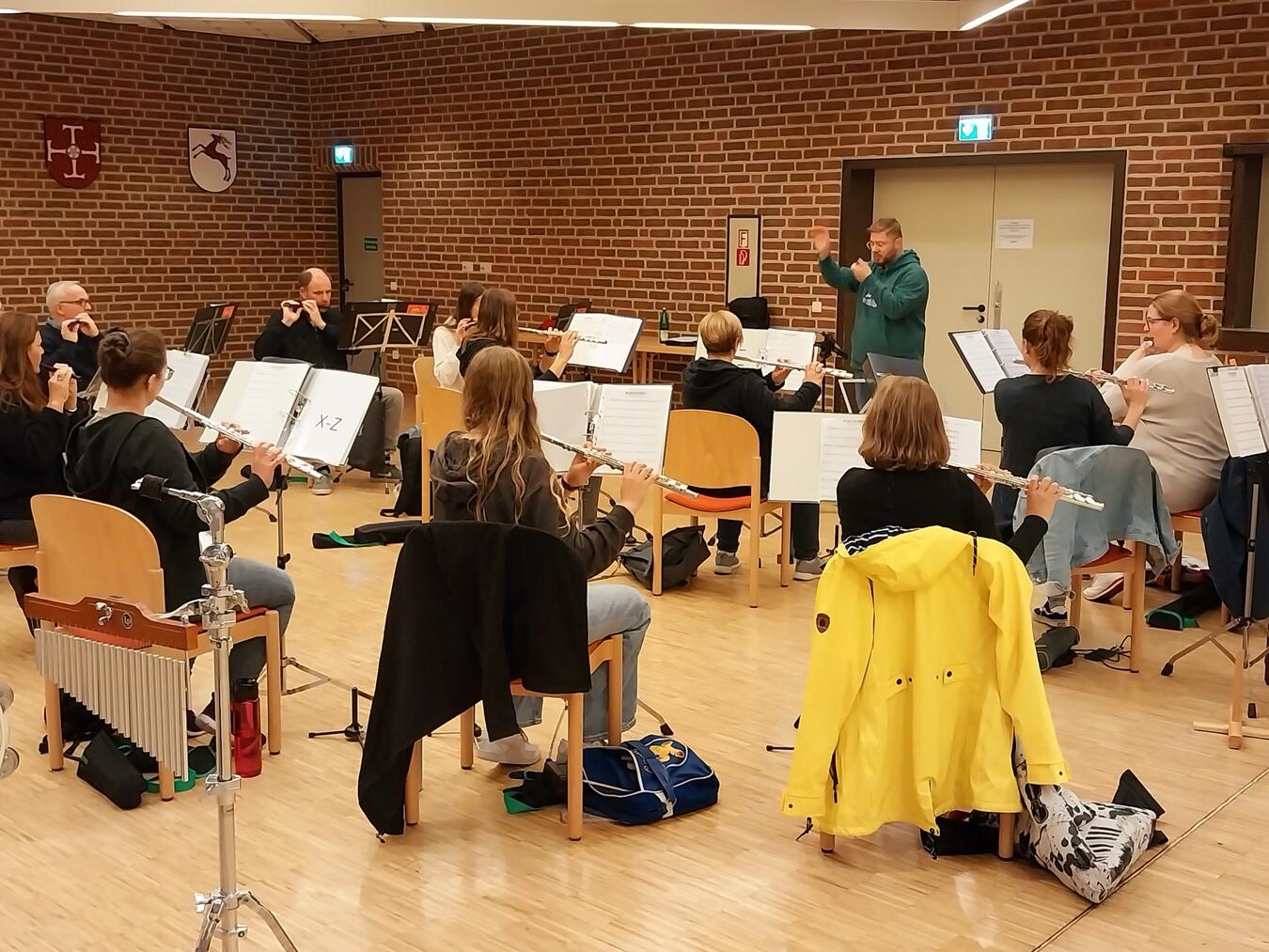 Das Trommlercorps Sevelen bei einer Probe im Bürgerhaus Sevelen.Foto: privat