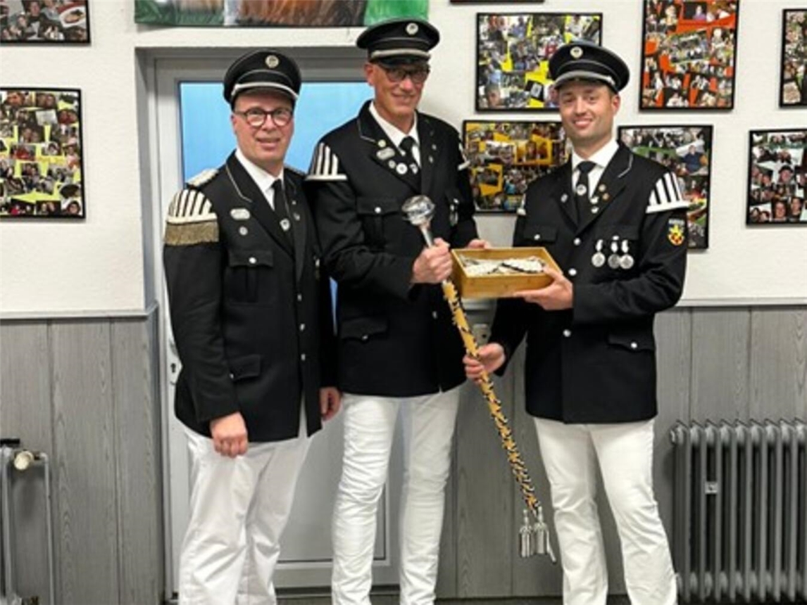 Der 1. Vorsitzende Markus Stoffelen mit Marc Lagrave und Alexander Bergmann (v.l.).Foto: privat