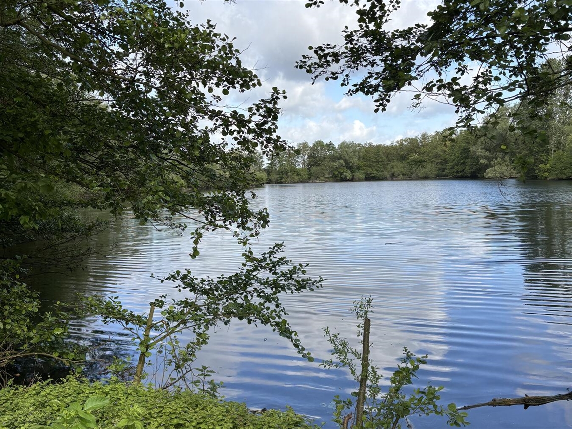 "Idyllischer Balmanssee in Sevelen, umgeben von Bergen und Natur, bei sonnigem Wetter"