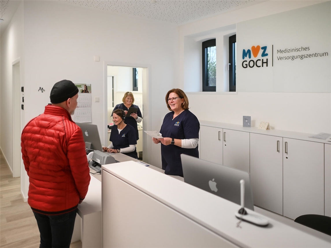 Der Empfang des MVZ am Klosterplatz. Foto: Markus van Offern