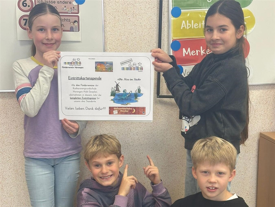 Der Förderverein übernimmt in diesem Jahr die kompletten Kosten für die Eintrittskarten zum traditionellen „Weihnachtsmärchen“ in der Straelener Stadthalle.Foto: privat