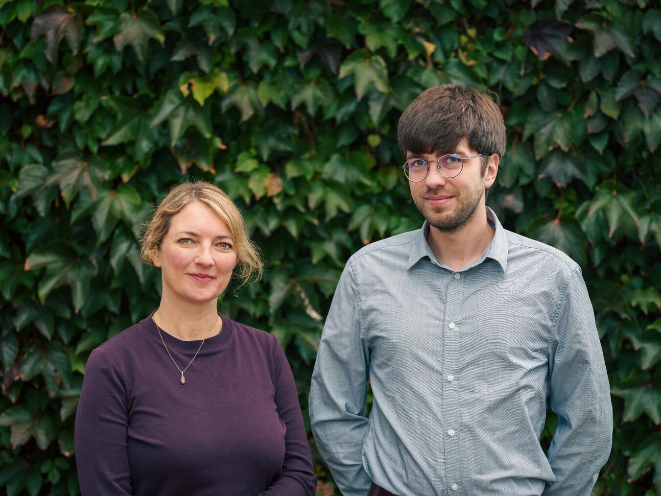Der Fraktionsvorsitzende der Grünen im Kreistag Kleve David Krystof und die Co-Vorsitzende Judith Erichlandwehr. Foto: Simon van de Loo