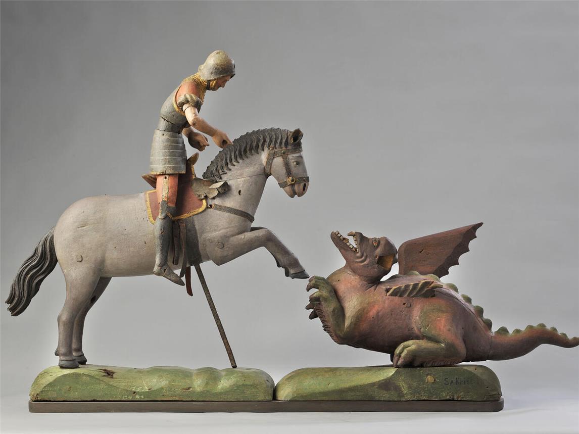 Der Heilige Georg vor 1450, der im StiftsMuseum Xanten zu sehen ist. Foto: Stefan Kube/SQB, Greven