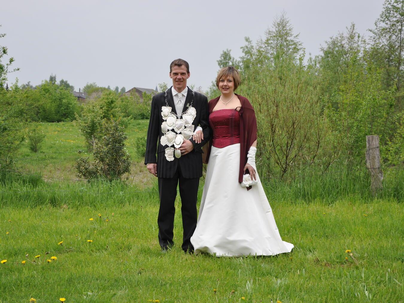 Der Kaiser aus dem Jahr 2010: Andreas Hußmann mit seiner Frau Yvonne. Foto: Schützen