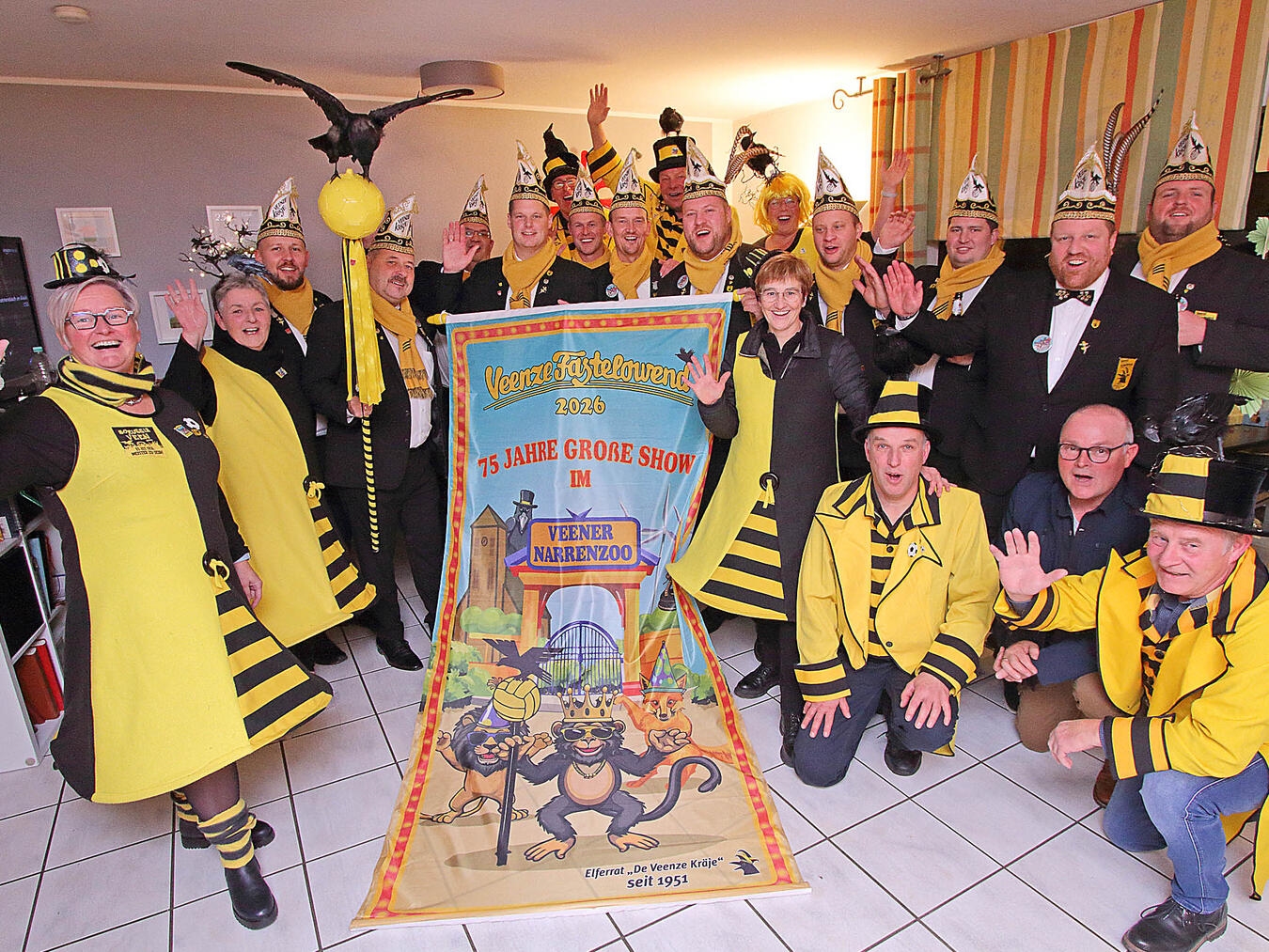 Der Karneval in Veen wurde in bester Stimmung willkommen geheißen. NN-Foto: Theo Leie