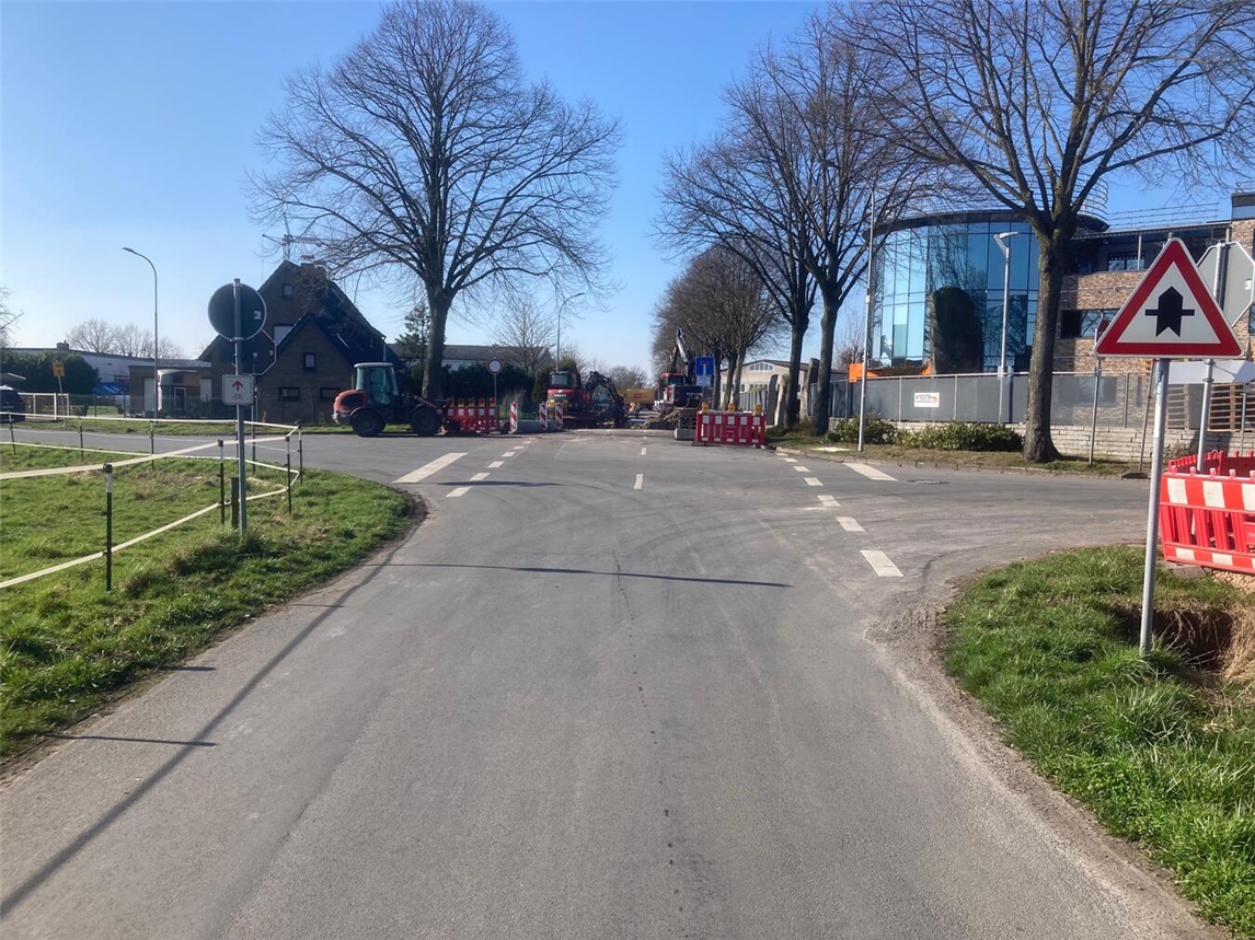 Der Knotenpunkt Marktweg / Am Pannofen wird für die Arbeiten des letzten Bauabschnitts vollständig gesperrt. Foto: Stadt Gelder/Silber