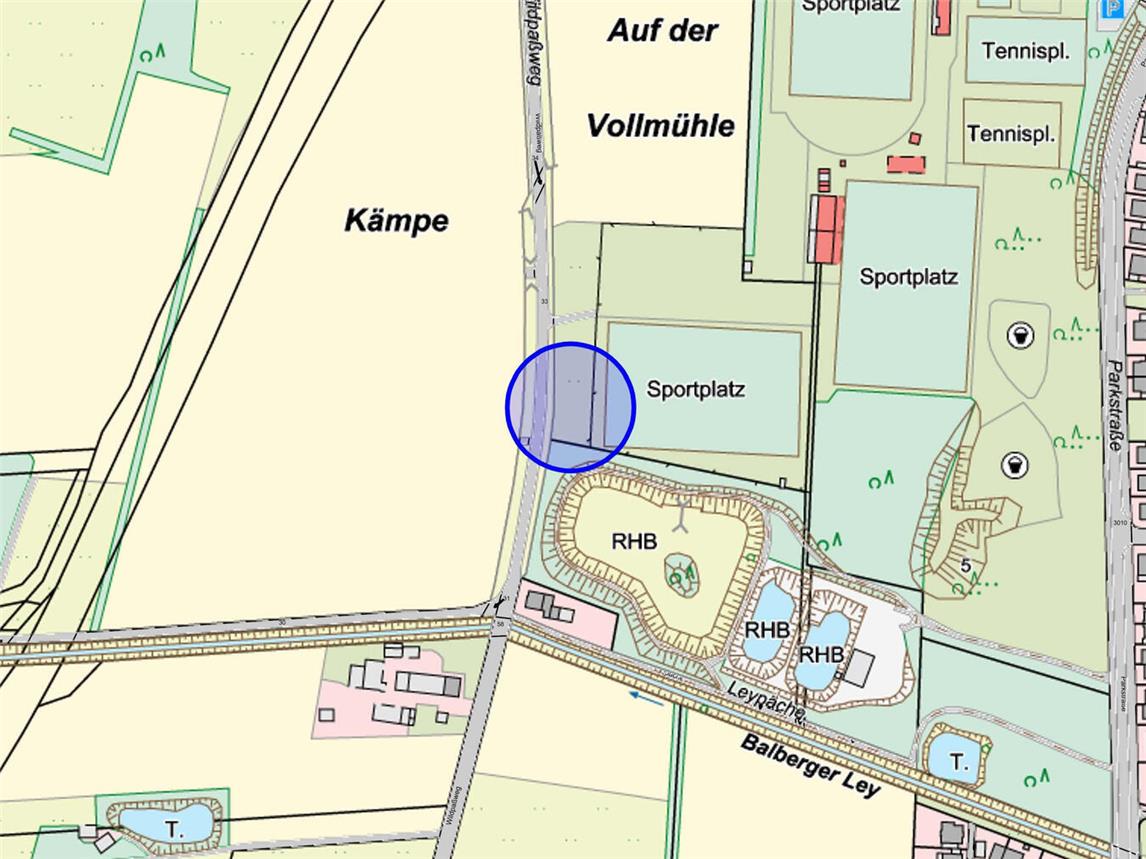 Der Kompost lagert zurzeit am Wildpaßweg/Rückseite Sportplatz. Grafik: Gemeinde Sonsbeck