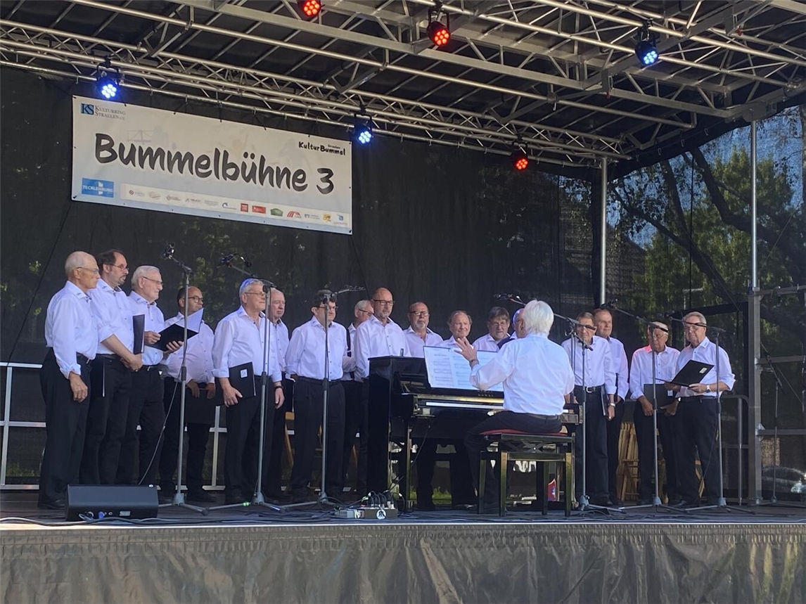 Der Männerchor Waldeslust bei seinem Auftritt im Rahmen des KulturBummels in Straelen.Foto: privat