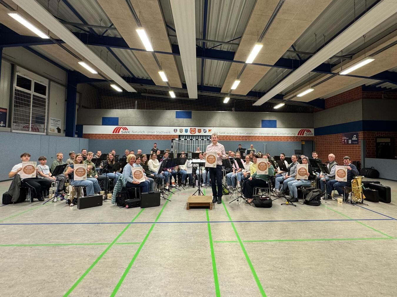 Der Musikverein 1951 Herongen probt derzeit für das Osterkonzert am 5. April. Foto: privat
