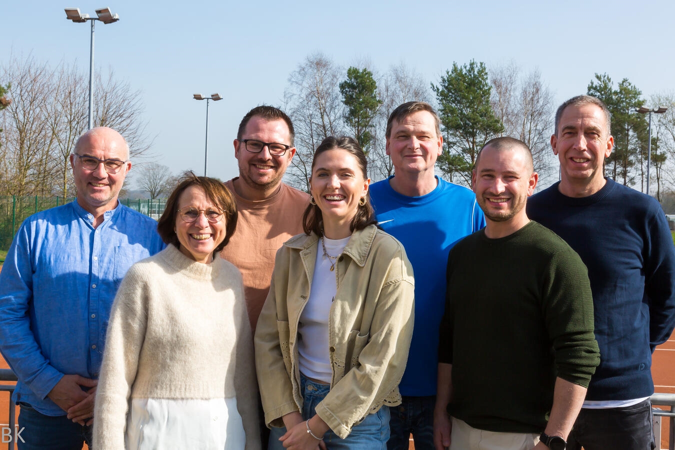 Vorstand TCBWG Straelen 2023: Udo Schmitt, Stefan Tönißen, Andreas van Pruissen, Stefan Dösselmann, Birgit Treichel, Clarissa Becker, Timo Neumann.