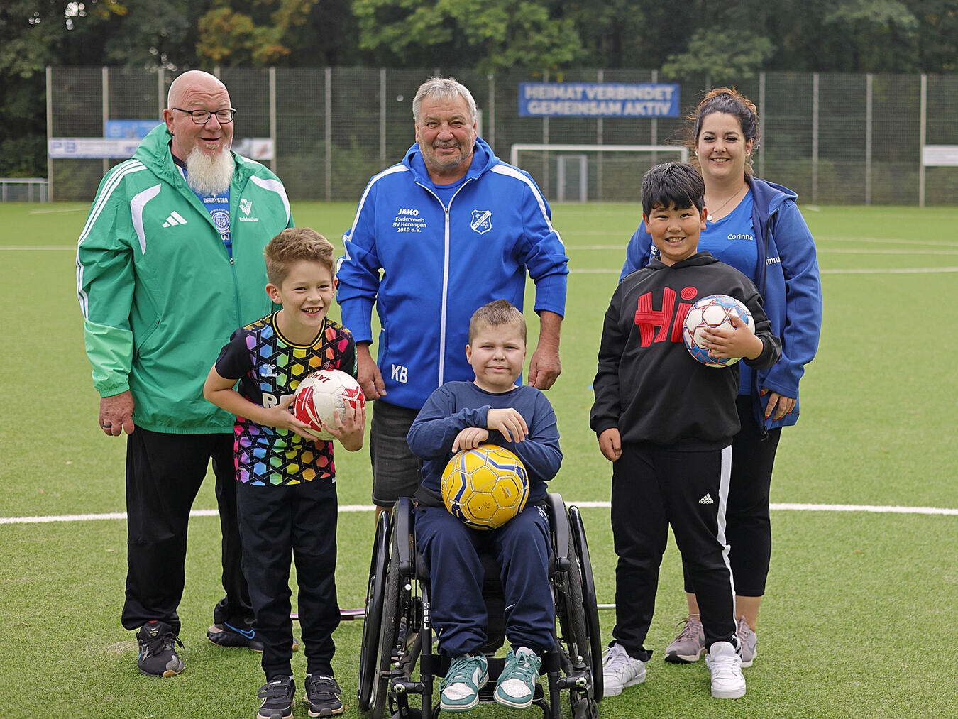 "Inklusives Fußballtraining für Kinder beim SV Herongen, Foto von Theo Leie"