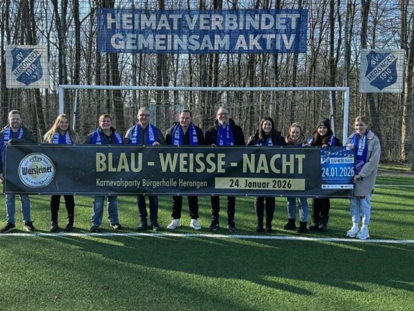 Der SV Herongen lädt zu traditionellen Karnevalsparty „Blau-Weiße Nacht“ ein. Foto: privat