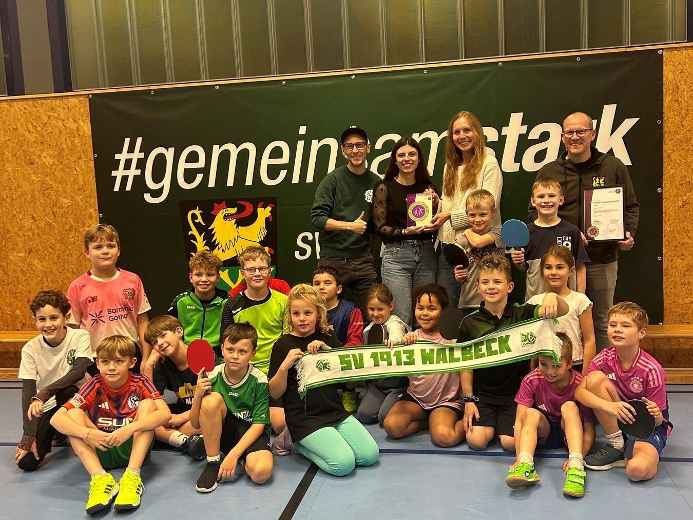 Der SV Walbeck freut sich über die Auszeichnung mit dem Qualitätssiegel Kinder- und Jugendsport der Sportjugend.Foto: Privat