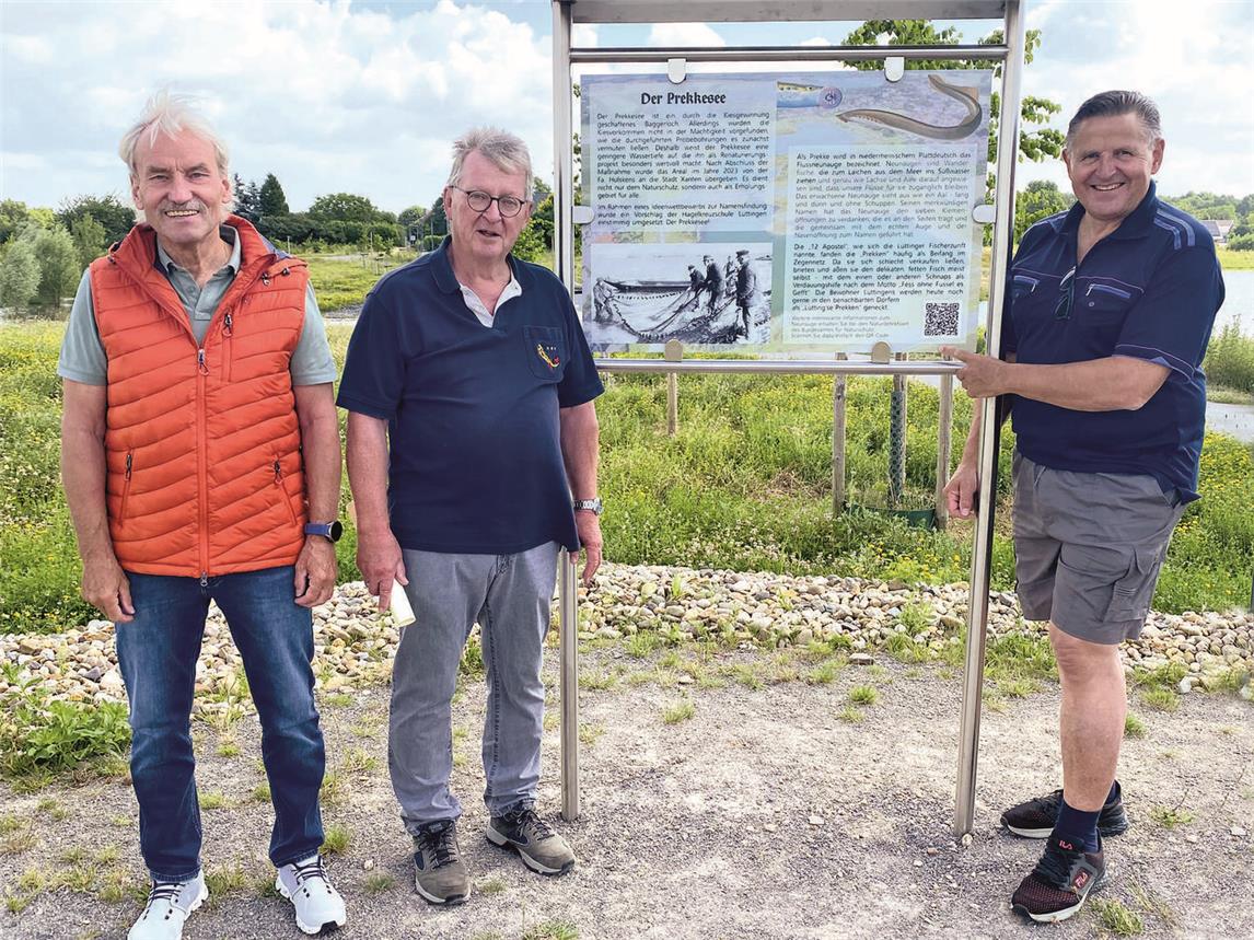 Der Vorstand des Heimat- und Bürgervereins Lüttingen: (v.l.) Georg Schulz, Klaus Kaja und Hans Josef Heveling. Foto: privat